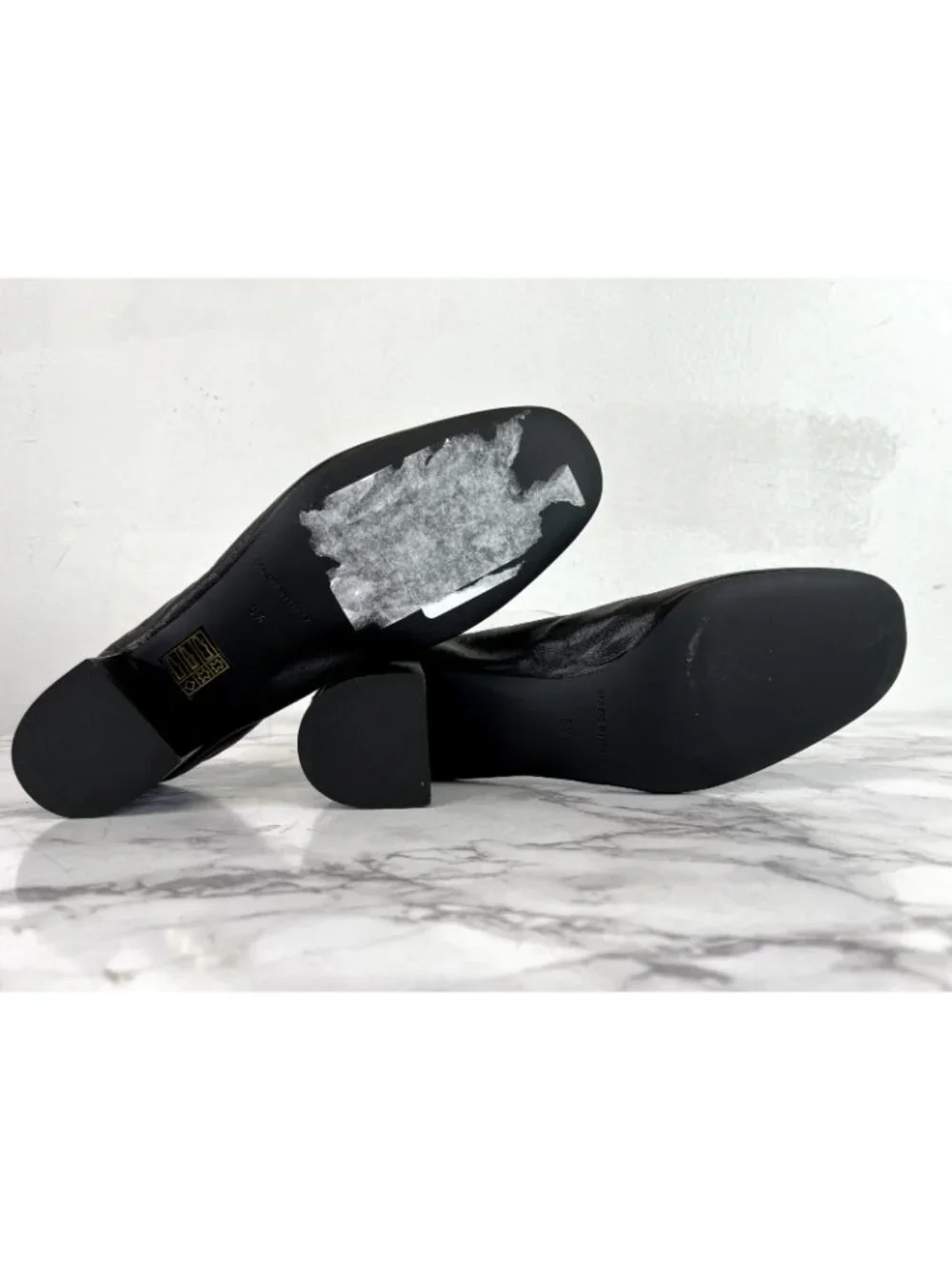 Everlane Women's Black The Italian Leather Day Heel Sz 5.5
